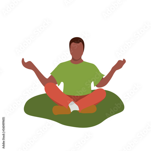person meditating in lotus position