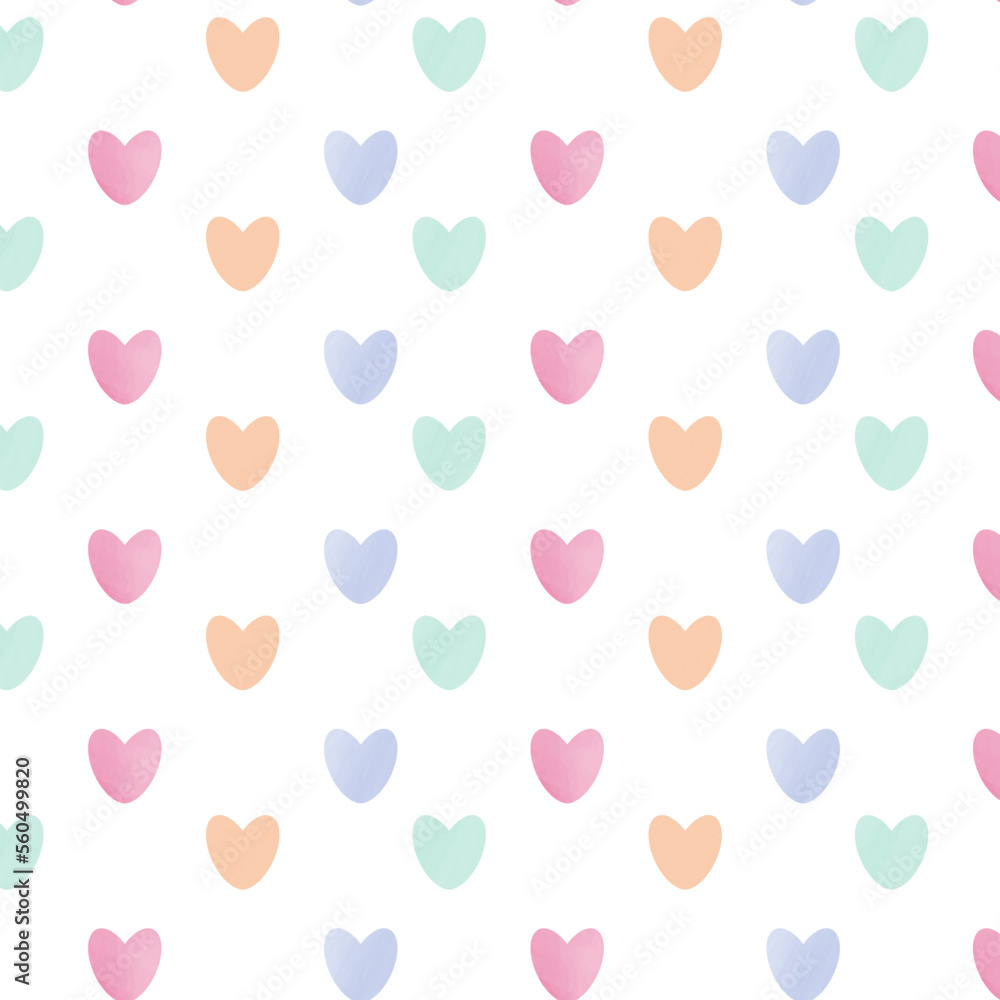 valentine's day seamless pattern with watercolor hearts valentine's day seamless pattern with watercolor hearts