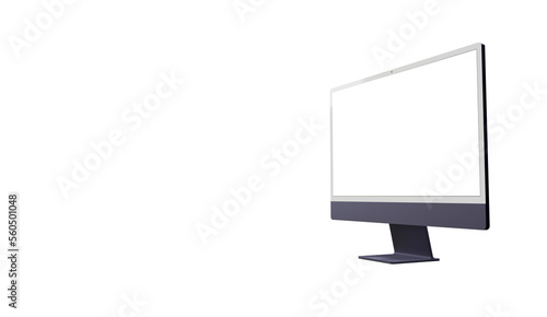 computer monitor with white...
