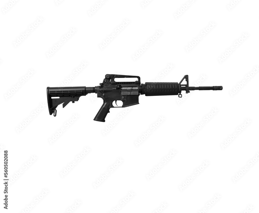 colt m4 rifle  isolated on white background