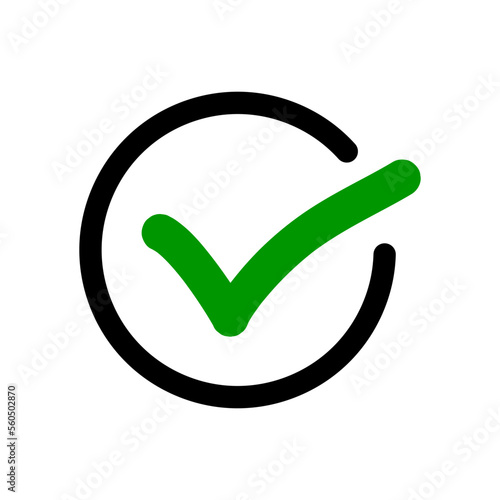 Check mark of agreement. Apply icon. Vector.