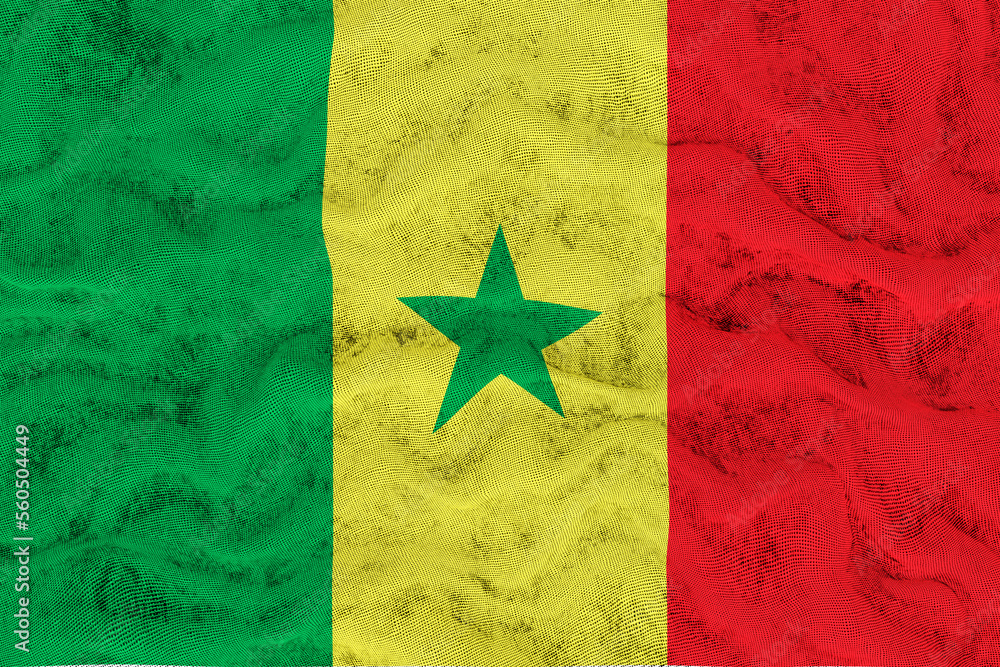 National flag of  Senegal Background  with flag of Senegal