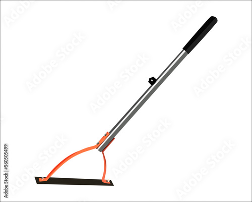 Vector Illustration of grass whip with for Garden isolated. Gardening hand tools