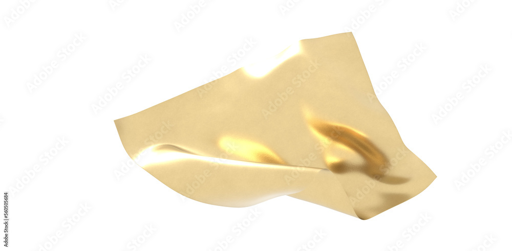3d render of gold cloth. iridescent holographic foil. abstract art fashion background. 3d render of gold cloth. iridescent holographic foil. abstract art fashion background.