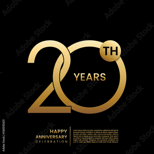 20th anniversary celebration logo design concept. Logo Vector Templates photo