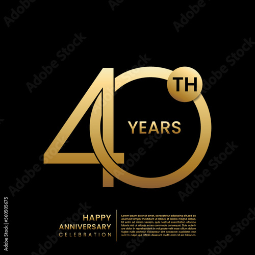 40th anniversary celebration logo design concept. Logo Vector Templates photo