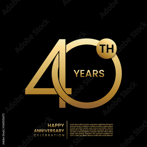 40th anniversary celebration logo design concept. Logo Vector Templates