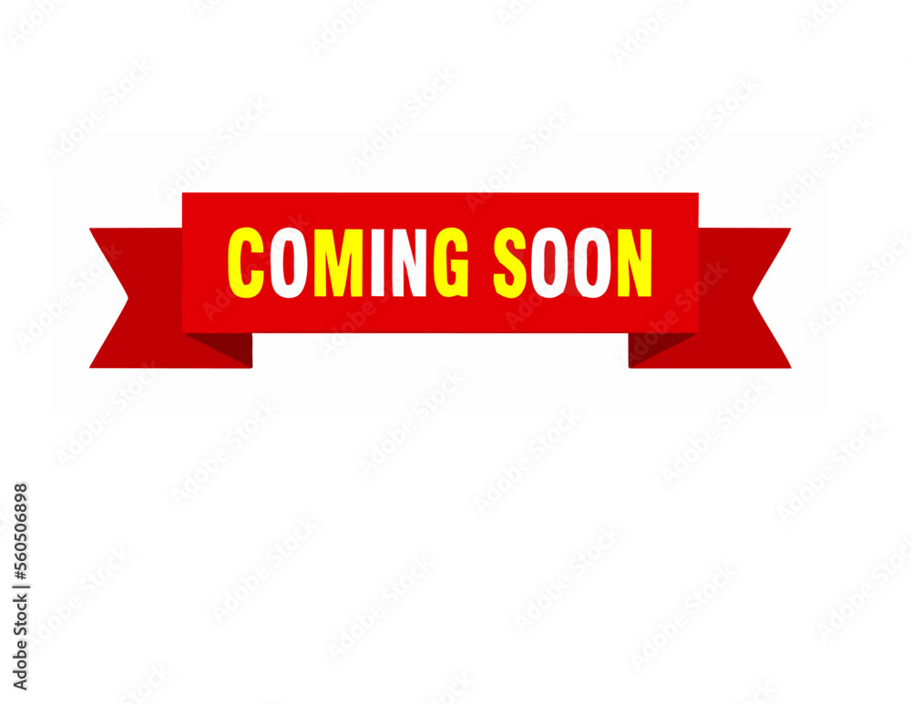 The red banner coming soon. Coming soon banner The red banner coming soon. Coming soon banner