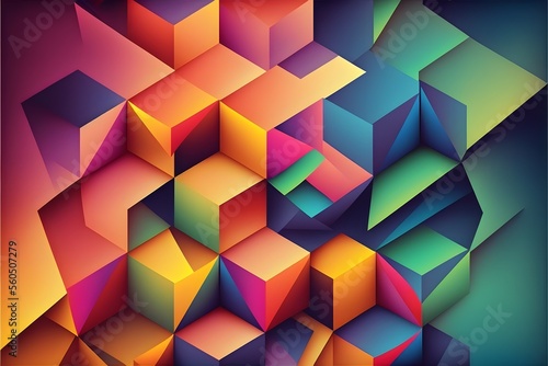 Bright colors background  geometric concept.