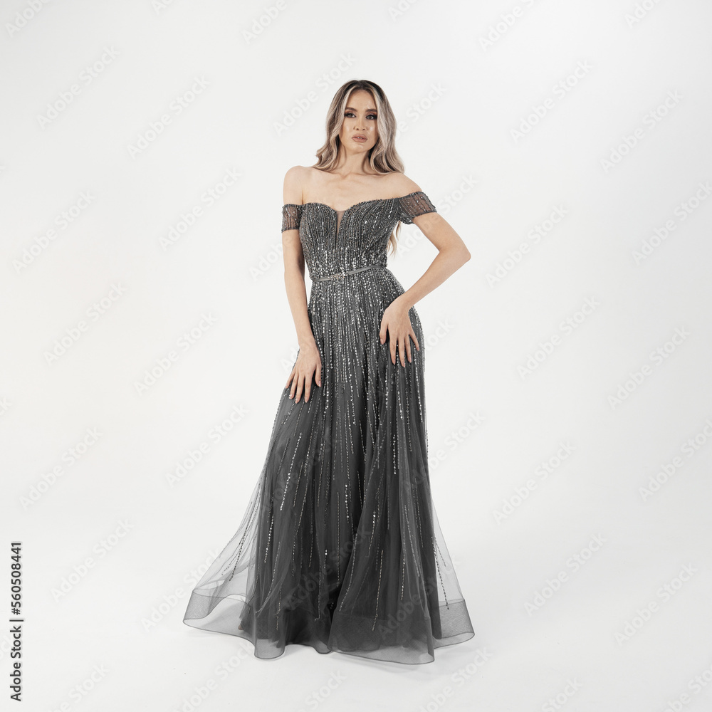 a model in an elegant evening dress dress a model in an elegant evening dress dress