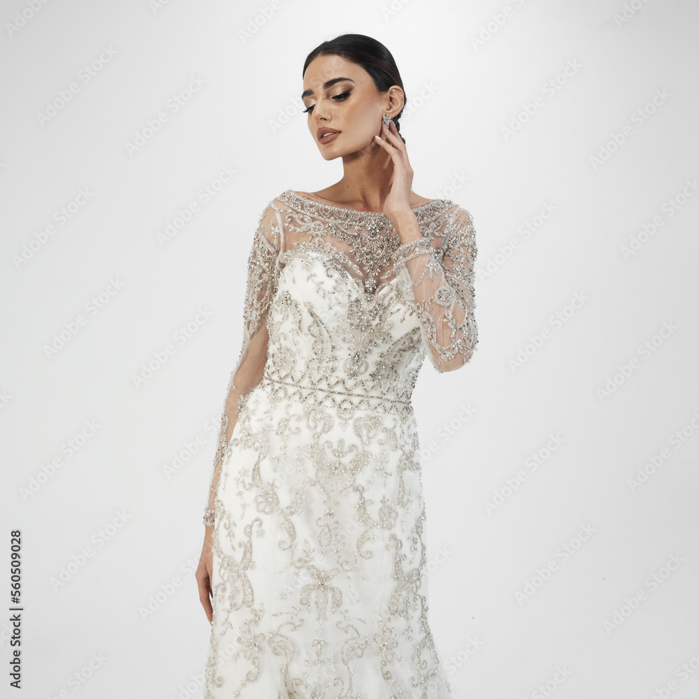 Elegant bride in a wedding dress Elegant bride in a wedding dress