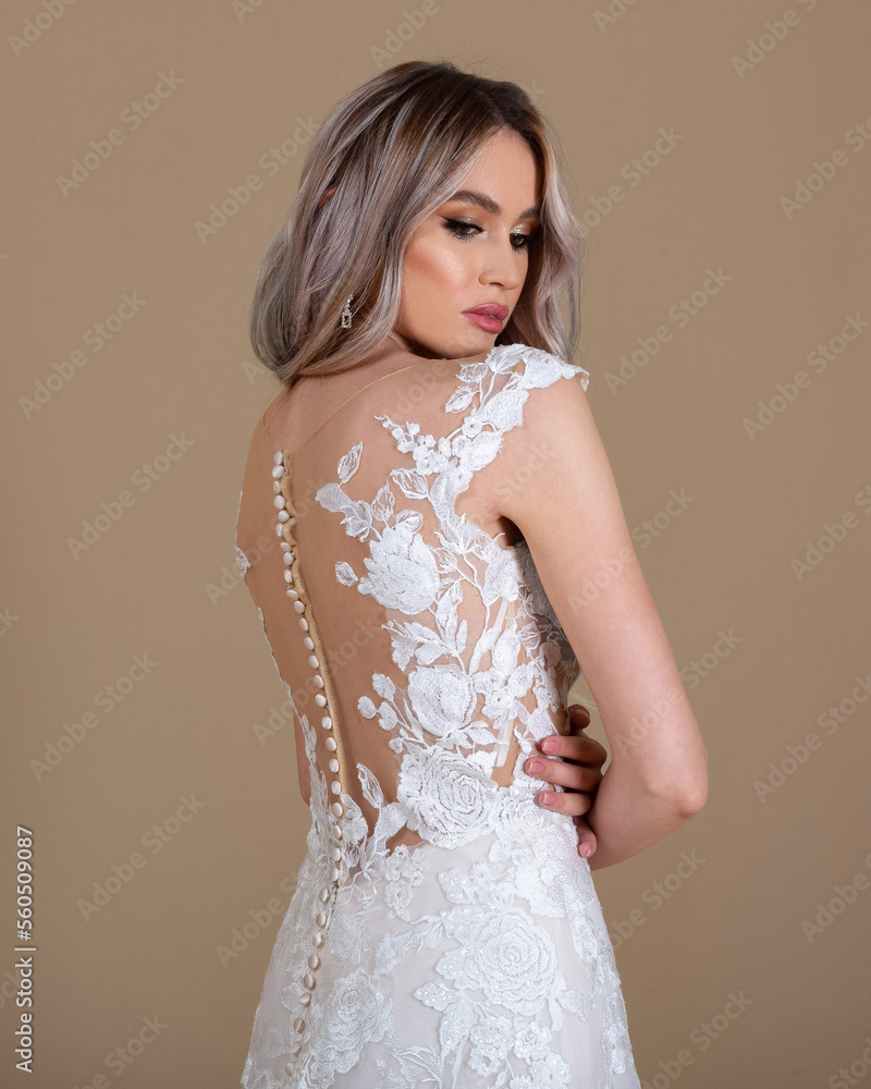 Elegant bride in a wedding dress Elegant bride in a wedding dress