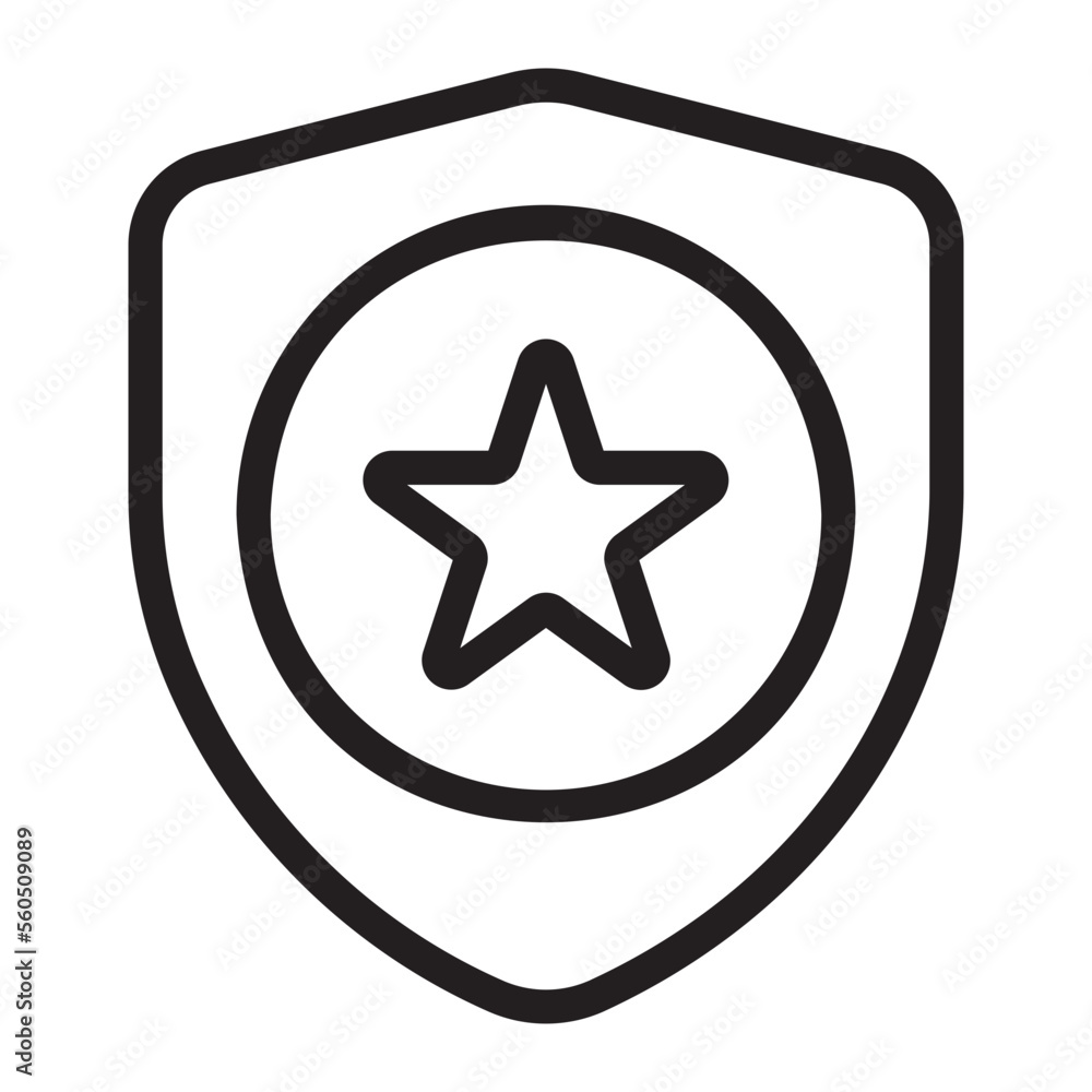 Obraz premium shield line icon