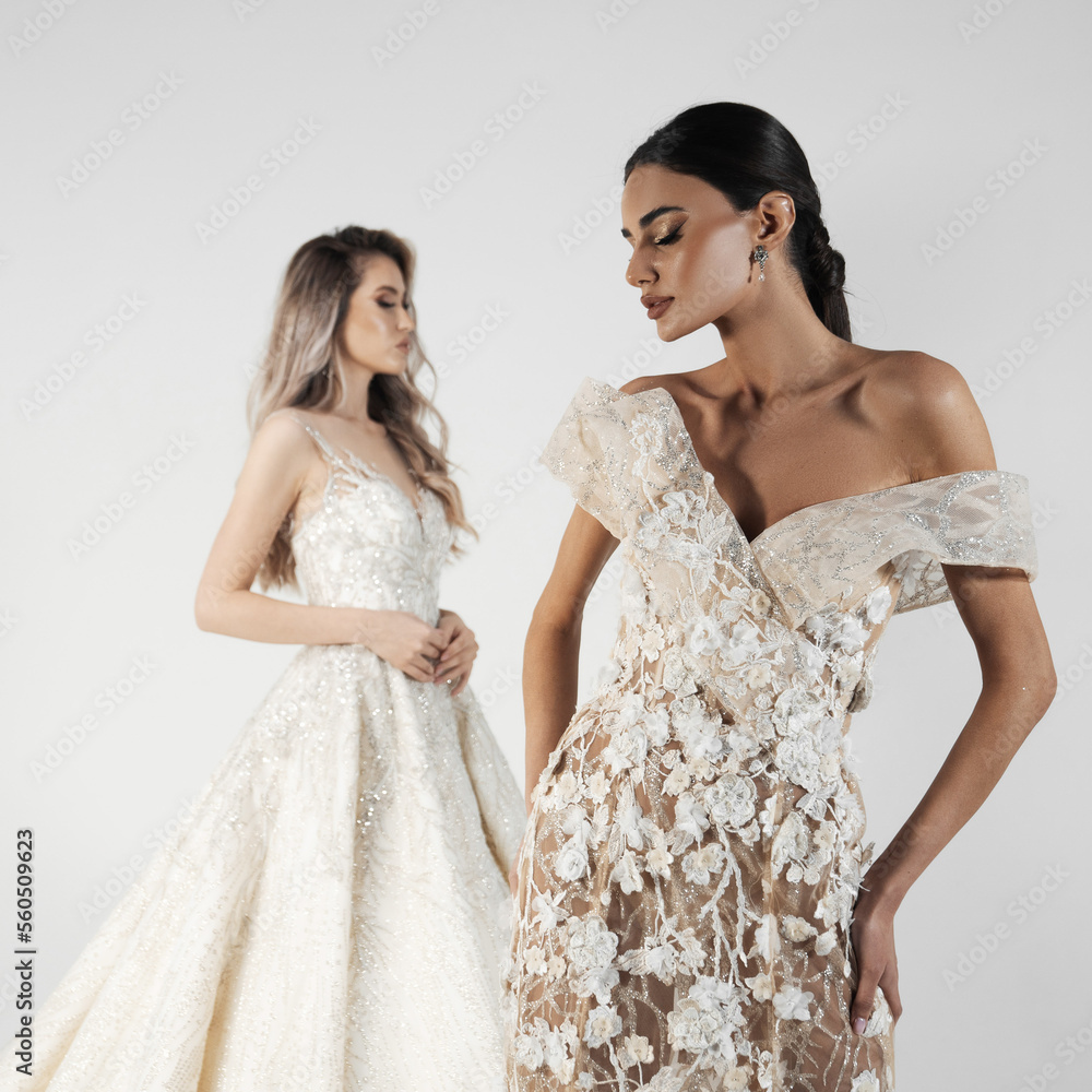 Elegant bride in a wedding dress Elegant bride in a wedding dress