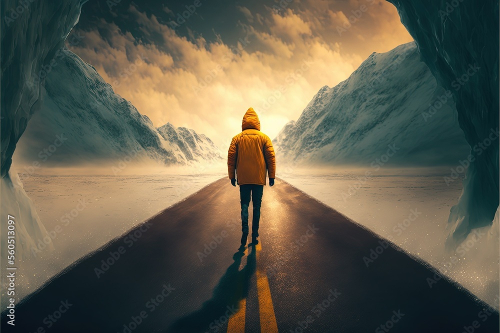 road to success resolution card,mural , copyspace ,ai, Generative AI ...