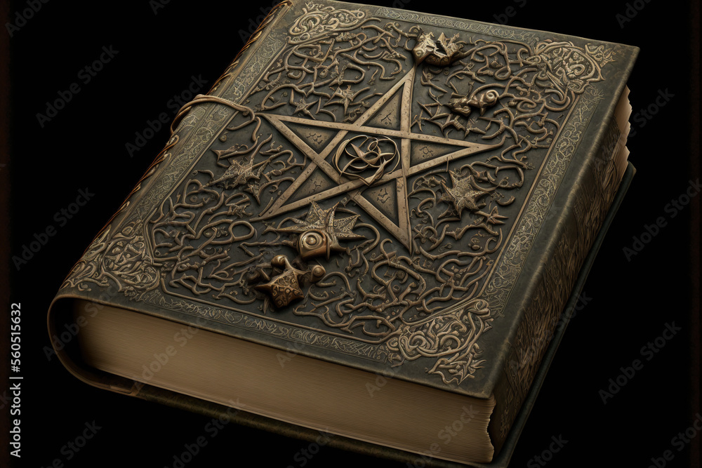 Fototapeta premium Witch's Book of Shadows. AI generation