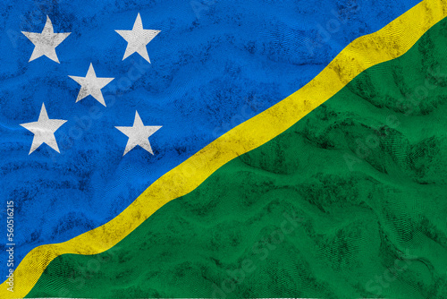 National flag of Solomon islands. Background with flag of -Solomon islands.