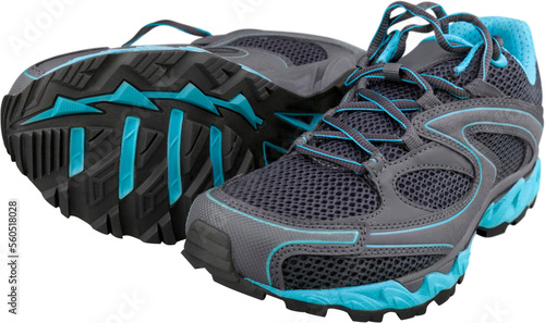 Bilde på lerret Sport blue gray running shoes