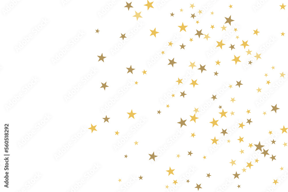 Obraz premium Star confetti. Gold casual confetti background. Bright design pattern.