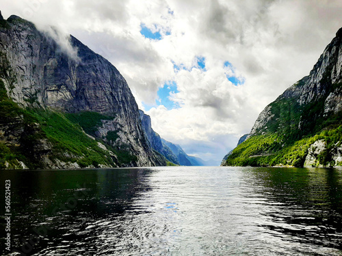 Breathtaking landscape of Lysefjord  Norway