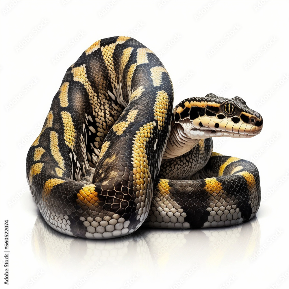 Black-headed python full body image with white background ultra realistic
Black-headed python full body image with white background ultra realistic