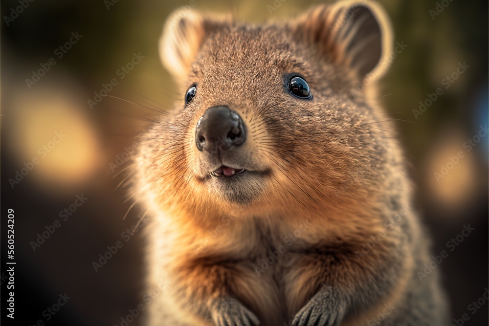 Naklejka premium a close up of a small animal with a blurry background and a blurry background behind it, with a blurry background and blurry background, with a small animal, with a.