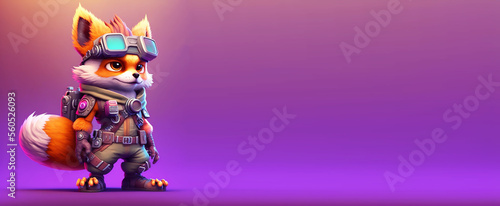3D gaming animal character header