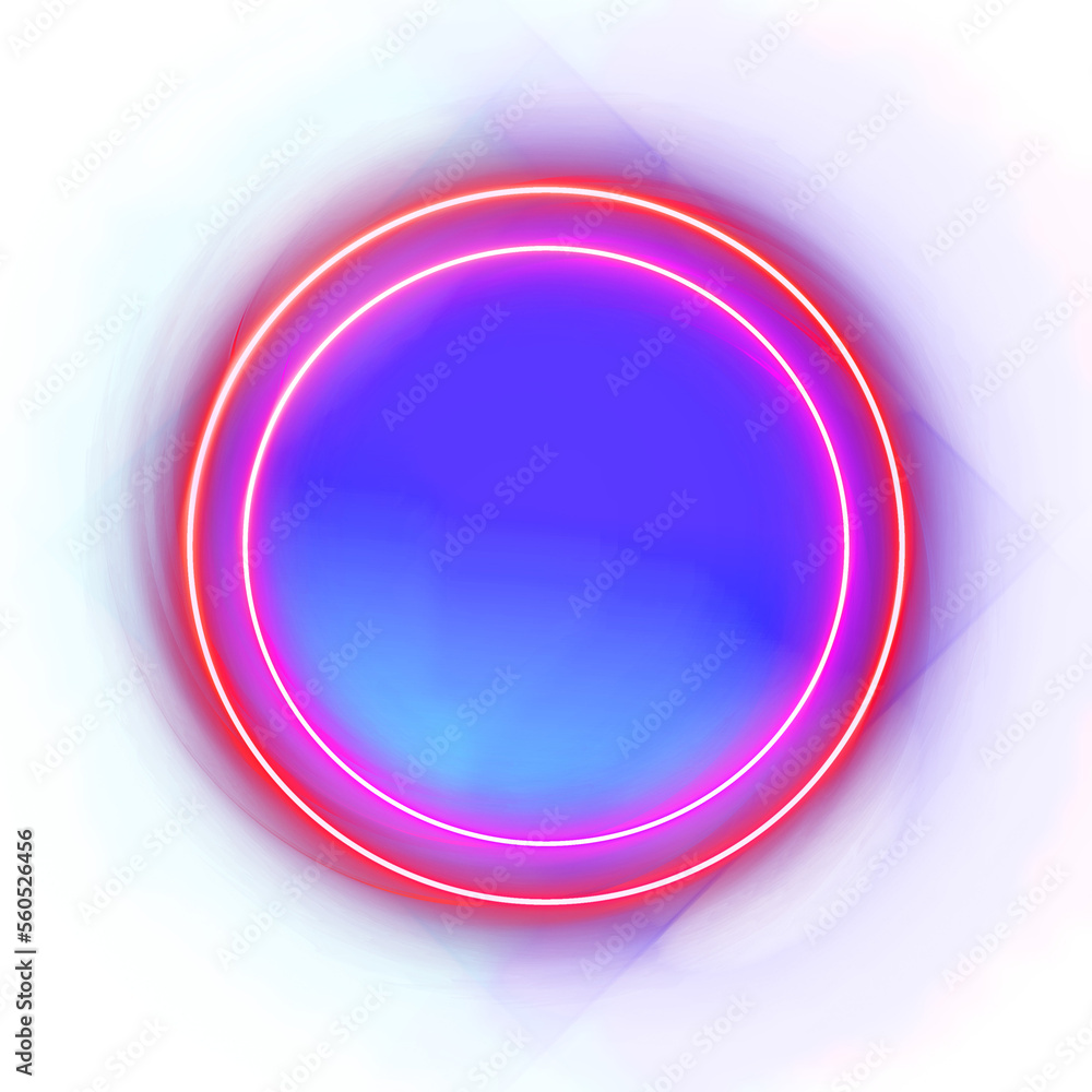Obraz premium modern multi layer neon circle