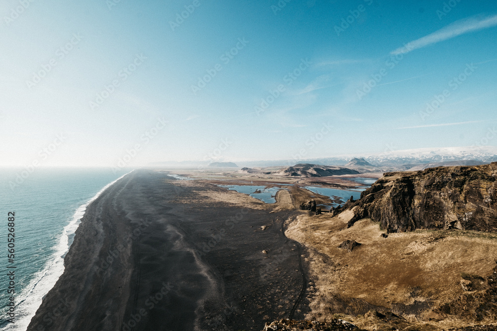 Black sand beach