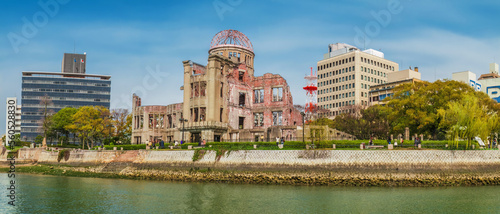 The A-Bomb Dome and city of Hiroshima, Japan