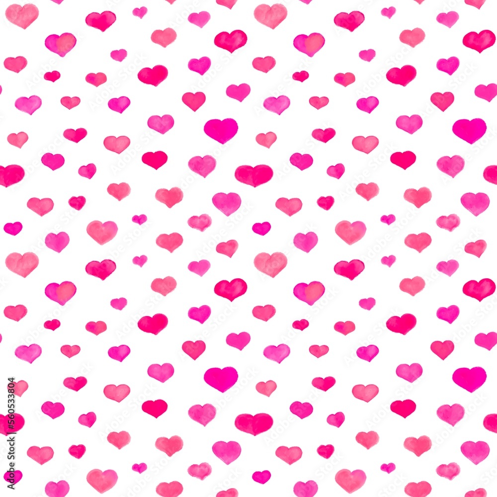 Seamless pattern hearts on Valentine’s Day
