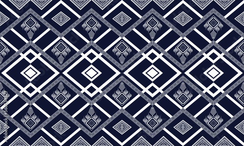Abstract ethnic geometric flower pattern design pattern for background,fabric,wrapping,clothing,carpet,wallpaper,clothing,wrapping,batik,fabric