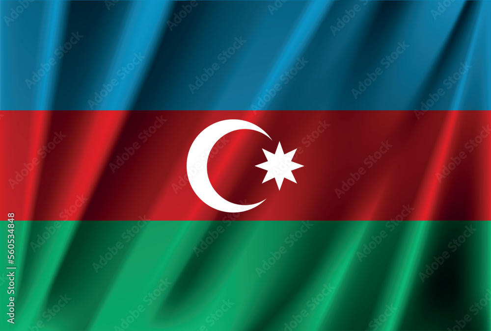 Official national azerbaijan flag vector