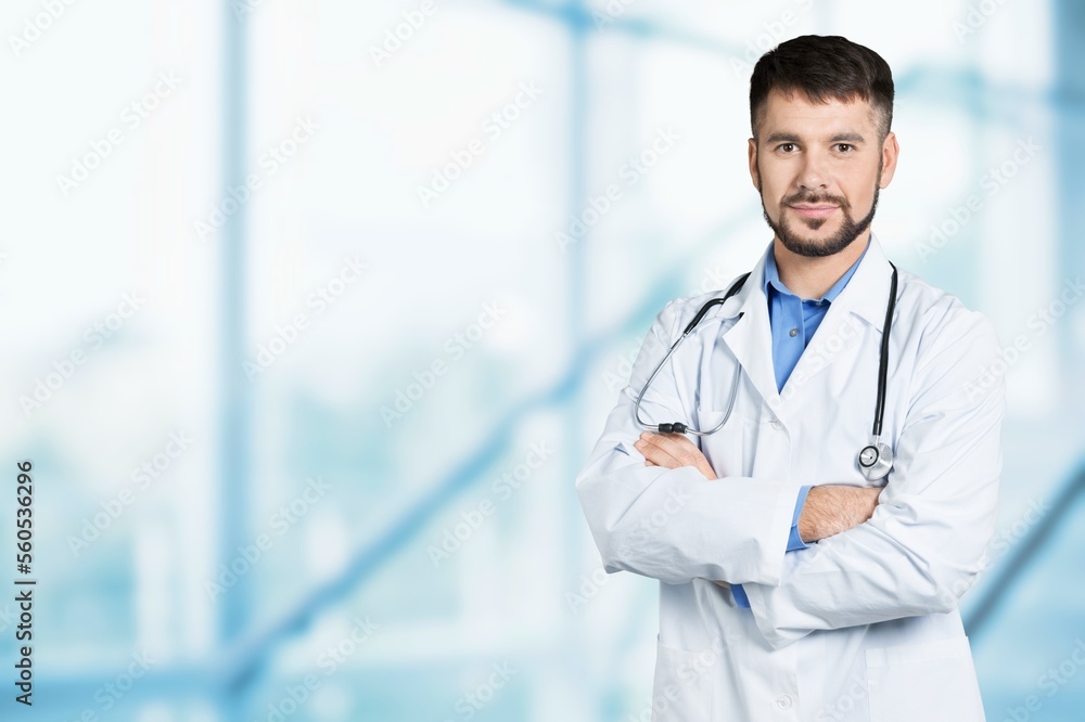 Nurse or doctor posing in medical hospital Nurse or doctor posing in medical hospital