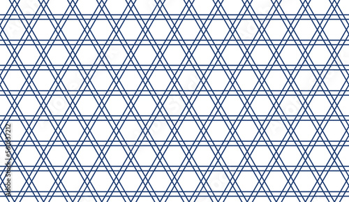 Seamless pattern line Israeli stars vector illustration