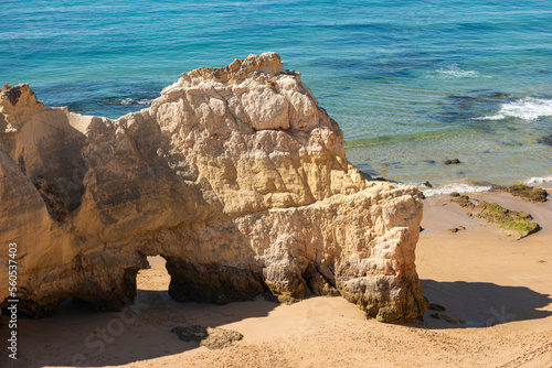 A view of a Praia da Rocha in Portimao Algarve region Portugal.