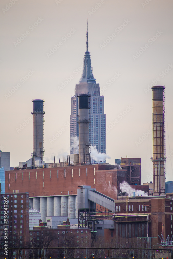 Naklejka premium Industrial within the city