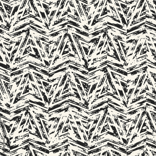 Dappled Ink Textured Zigzag Pattern