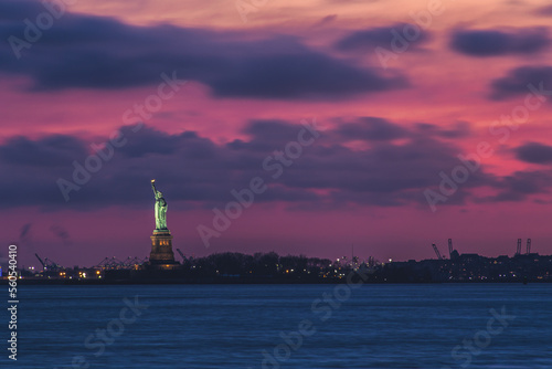 Lady Liberty at dusk