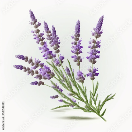 Beautiful lavender isolated on a white background