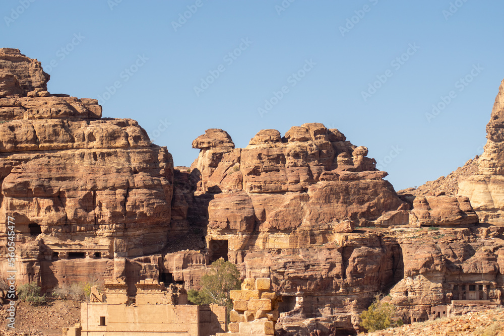 a view on the historical site of Petra, wadi musa, Jordn