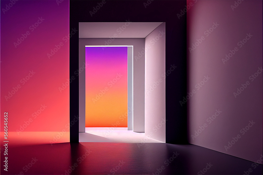 Illustration of an abstract colorful architecture Illustration of an abstract colorful architecture