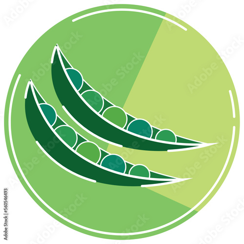 Isolated colored pea icon Flat design Vector