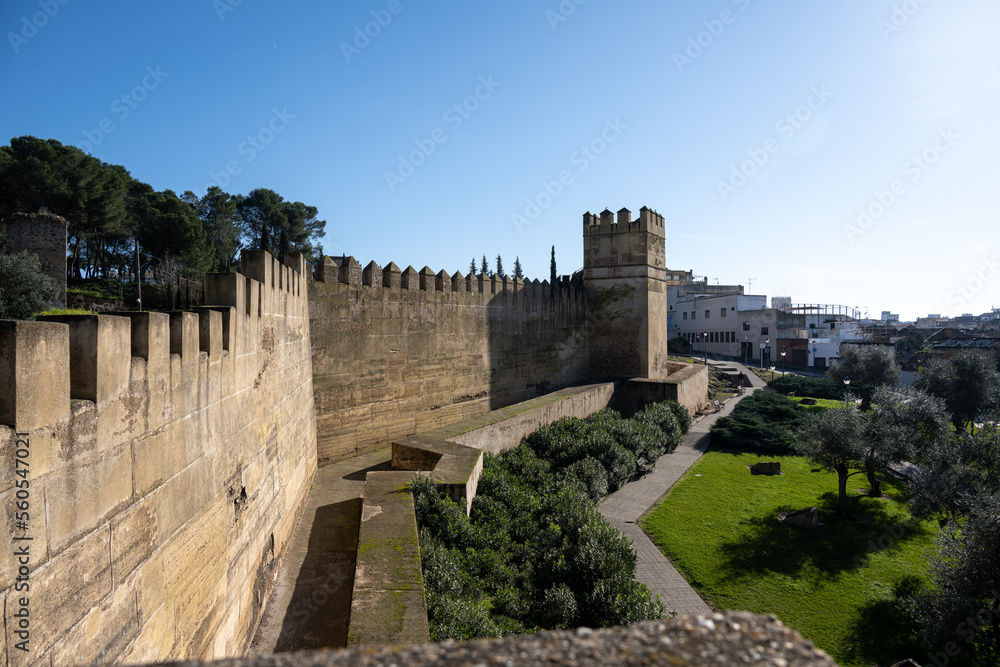 The Alcazaba of Badajoz, an ancient Moorish citadel in Extremadura, Spain