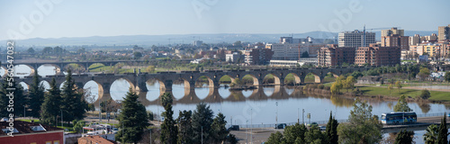 The Puente de Palmas, a bridge spanning the Guadiana River in Badajoz, Spain