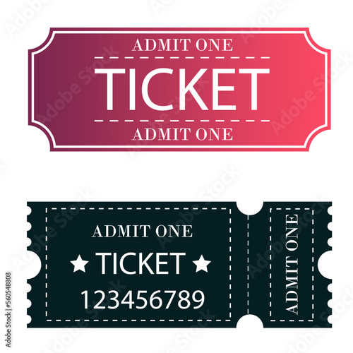 set of ticket