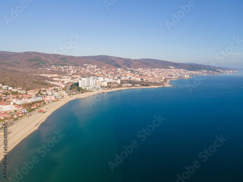 Fototapeta Naklejka Na Ścianę i Meble -  Aerial view of resort of Sunny Beach, Bulgaria