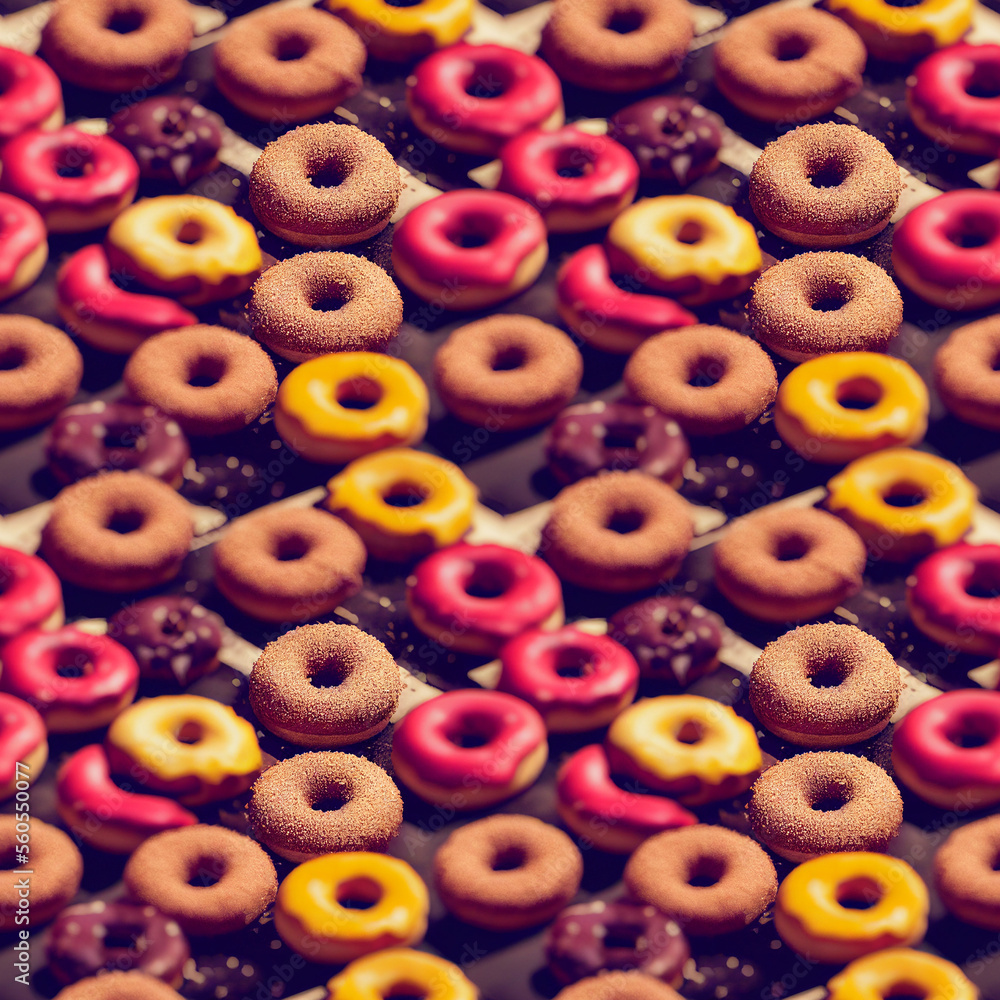 sameless pattern background of colorful donuts sameless pattern background of colorful donuts