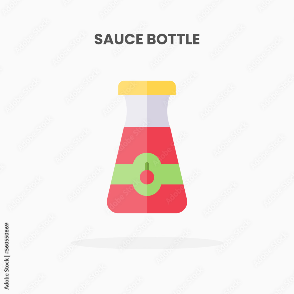 Sauce Bottle icon flat. Vector illustration on white background. Can used for web, app, digital product, presentation, UI and many more. Sauce Bottle icon flat. Vector illustration on white background. Can used for web, app, digital product, presentation, UI and many more.
