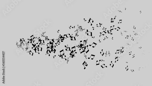 Musical notes isolated on white background. Music.